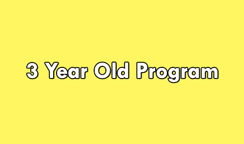 3 Year-Old Program